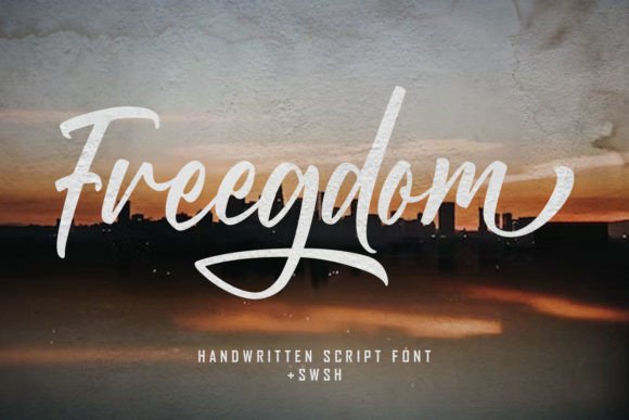 Freegdom: A Modern Script Typeface for Editorial Design
