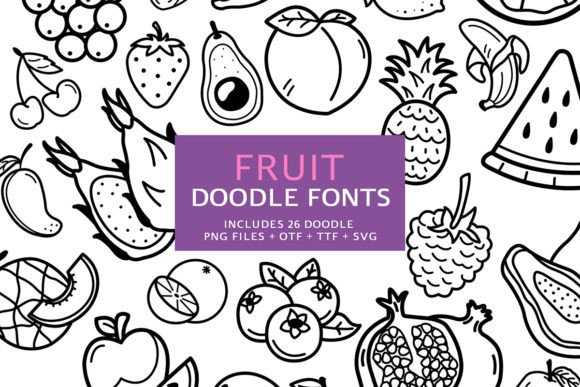 Fruit Doodle Font for Playful Campaign Design