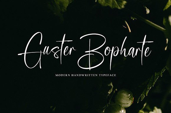 Guster Bopharte: The Elegant Handwritten Font for Branding