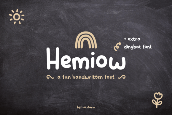 Hemiow: A Playful Script Handwritten Font for Digital Design