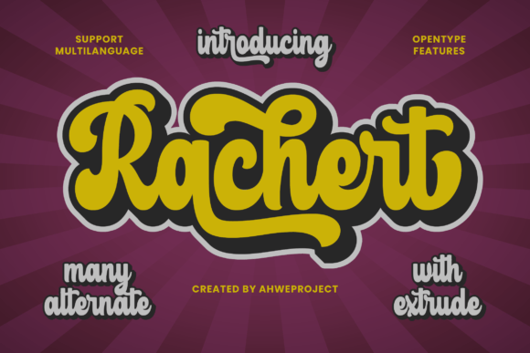 Rachert: The Retro Bold Font for Crafters