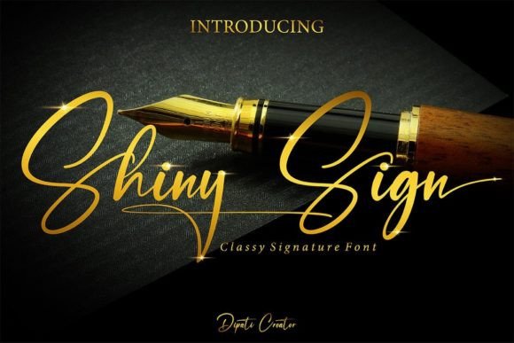 Shiny Sign Font for Elegant Branding