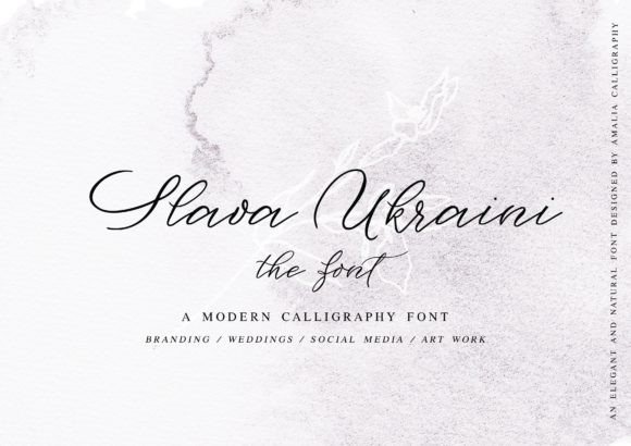 Slava Ukraini: A Light Script Typeface for Elegant Editorial Design