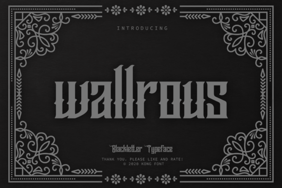 Wallrous: A Modern Blackletter Typeface for Bold Branding